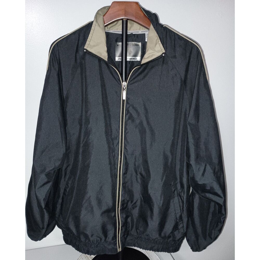 WEATHERPROOF PERFORMANCE, Black Lightweight Jacket Long-Sleeves, Men's Size L